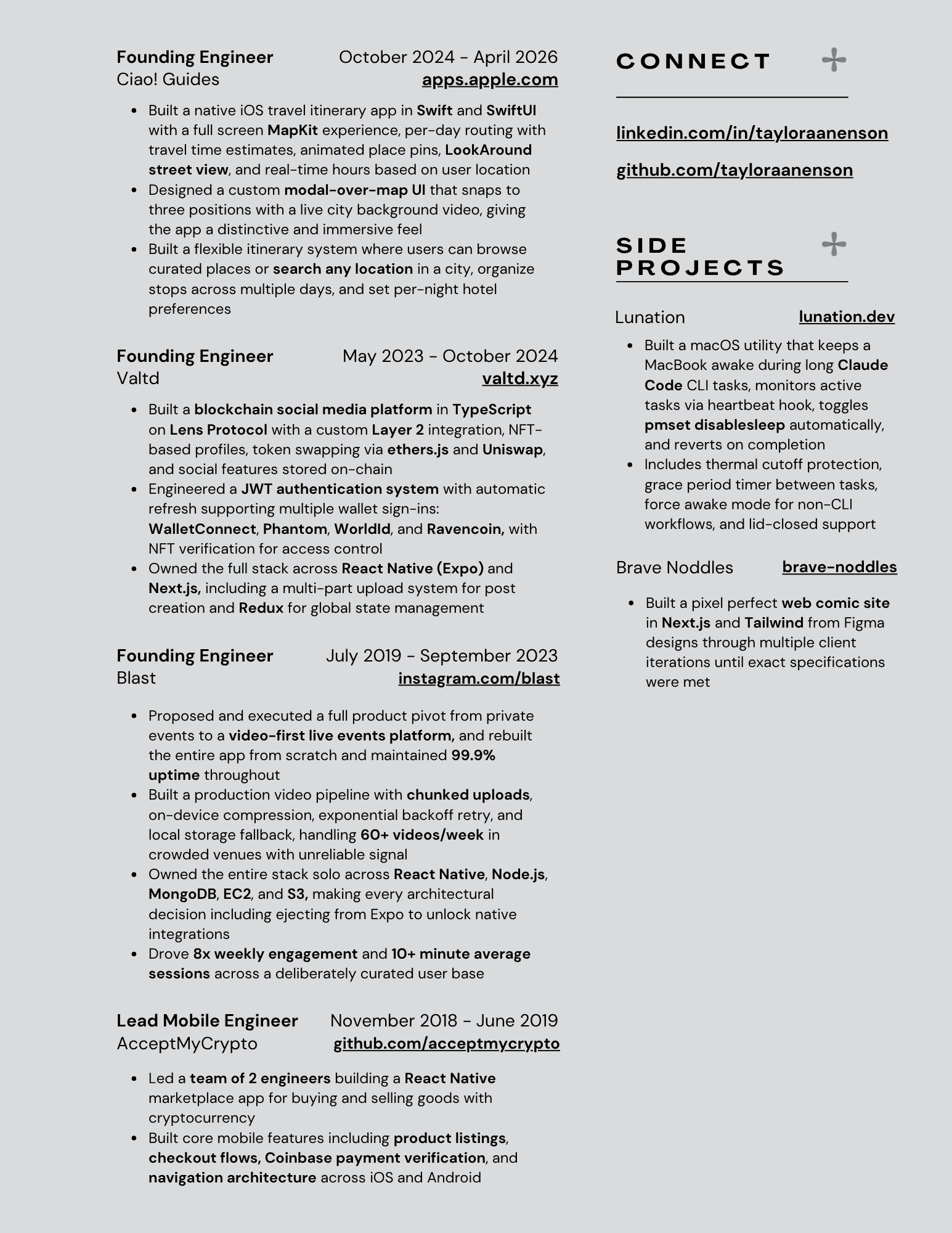 resume page 2